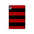 W2638 Noir et Rouge rayé Tablet Etui Coque Housse pour iPad mini 6, iPad mini (2021)