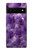W3713 Graphique violet améthyste à quartz imprimé Etui Coque Housse et Flip Housse Cuir pour Google Pixel 6