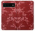 W3817 Motif de fleurs de cerisier floral rouge Etui Coque Housse et Flip Housse Cuir pour Google Pixel 6