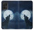 W3693 Pleine lune du loup blanc sinistre Etui Coque Housse et Flip Housse Cuir pour Samsung Galaxy A52s 5G