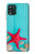 W3428 Aqua Bois Coquille d'étoile de mer Etui Coque Housse et Flip Housse Cuir pour Motorola Moto G Stylus 5G