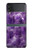 W3713 Graphique violet améthyste à quartz imprimé Etui Coque Housse et Flip Housse pour Samsung Galaxy Z Flip 3 5G