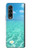 W3720 Summer Ocean Beach Etui Coque Housse et Flip Housse pour Samsung Galaxy Z Fold 3 5G