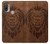 W2529 Leo Zodiaque Zodiaque marron Impression graphique Etui Coque Housse et Flip Housse Cuir pour Motorola Moto E20,E30,E40