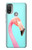 W3708 Flamant rose Etui Coque Housse et Flip Housse Cuir pour Motorola Moto E20,E30,E40