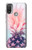 W3711 Ananas rose Etui Coque Housse et Flip Housse Cuir pour Motorola Moto E20,E30,E40