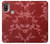 W3817 Motif de fleurs de cerisier floral rouge Etui Coque Housse et Flip Housse Cuir pour Motorola Moto E20,E30,E40