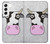 W3257 Vache Dessin animé Etui Coque Housse et Flip Housse Cuir pour Samsung Galaxy S22