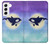 W3807 Killer Whale Orca Lune Pastel Fantaisie Etui Coque Housse et Flip Housse Cuir pour Samsung Galaxy S22