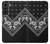 W3363 Motif Bandana Noir Etui Coque Housse et Flip Housse Cuir pour Samsung Galaxy S22 Plus