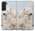 W3373 Famille d'ours polaire Etui Coque Housse et Flip Housse Cuir pour Samsung Galaxy S22 Plus