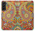 W3402 Floral Paisley Seamless Etui Coque Housse et Flip Housse Cuir pour Samsung Galaxy S22 Plus