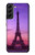 W3447 Paris Eiffel Le coucher du soleil Etui Coque Housse et Flip Housse Cuir pour Samsung Galaxy S22 Plus