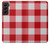 W3535 Rouge vichy Etui Coque Housse et Flip Housse Cuir pour Samsung Galaxy S22 Plus