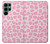 W2213 Motif rose Léopard Etui Coque Housse et Flip Housse Cuir pour Samsung Galaxy S22 Ultra