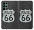 W3207 Route 66 Etui Coque Housse et Flip Housse Cuir pour Samsung Galaxy S22 Ultra