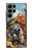 W3331 Peter Paul Rubens Tigre und Lowenjagd Etui Coque Housse et Flip Housse Cuir pour Samsung Galaxy S22 Ultra