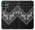 W3363 Motif Bandana Noir Etui Coque Housse et Flip Housse Cuir pour Samsung Galaxy S22 Ultra