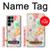 W3705 Fleur florale pastel Etui Coque Housse et Flip Housse Cuir pour Samsung Galaxy S22 Ultra