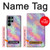 W3706 Arc-en-ciel pastel Galaxy Pink Sky Etui Coque Housse et Flip Housse Cuir pour Samsung Galaxy S22 Ultra