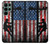 W3803 Électricien monteur de lignes drapeau américain Etui Coque Housse et Flip Housse Cuir pour Samsung Galaxy S22 Ultra