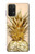 W3490 ananas or Etui Coque Housse et Flip Housse Cuir pour Samsung Galaxy M32 5G