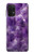 W3713 Graphique violet améthyste à quartz imprimé Etui Coque Housse et Flip Housse Cuir pour Samsung Galaxy M32 5G