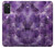 W3713 Graphique violet améthyste à quartz imprimé Etui Coque Housse et Flip Housse Cuir pour Samsung Galaxy M52 5G