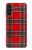 W2374 Motif Tartan Rouge Etui Coque Housse et Flip Housse Cuir pour Samsung Galaxy A13 5G