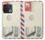 W3551 Art de l'millésimé de la poste enveloppe aérienne Etui Coque Housse et Flip Housse Cuir pour OnePlus 10 Pro