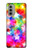 W3292 Coloré Disco étoile Etui Coque Housse et Flip Housse Cuir pour Motorola Moto G51 5G