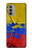 W3306 Colombie Drapeau de football graphique Millésime Etui Coque Housse et Flip Housse Cuir pour Motorola Moto G51 5G