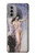 W3353 Gustav Klimt Allégorie de la sculpture Etui Coque Housse et Flip Housse Cuir pour Motorola Moto G51 5G