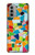 W3391 Art abstrait carreaux de mosaïque graphique Etui Coque Housse et Flip Housse Cuir pour Motorola Moto G51 5G