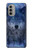 W3410 Loup Dream Catcher Etui Coque Housse et Flip Housse Cuir pour Motorola Moto G51 5G