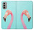 W3708 Flamant rose Etui Coque Housse et Flip Housse Cuir pour Motorola Moto G51 5G