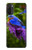 W1565 Oiseau bleu de bonheur Bleu Oiseau Etui Coque Housse et Flip Housse Cuir pour Motorola Moto G71 5G