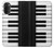 W3078 Noir et blanc Clavier de piano Etui Coque Housse et Flip Housse Cuir pour Motorola Moto G71 5G