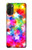 W3292 Coloré Disco étoile Etui Coque Housse et Flip Housse Cuir pour Motorola Moto G71 5G