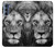 W3372 Lion Visage Etui Coque Housse et Flip Housse Cuir pour Motorola Edge S30