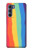 W3799 Arc-en-ciel aquarelle vertical mignon Etui Coque Housse et Flip Housse Cuir pour Motorola Edge S30