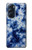 W3439 Tissu Indigo Tie Dye Etui Coque Housse et Flip Housse Cuir pour Motorola Edge X30