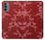 W3817 Motif de fleurs de cerisier floral rouge Etui Coque Housse et Flip Housse Cuir pour Motorola Moto G31