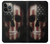 W3850 Crâne de drapeau américain Etui Coque Housse et Flip Housse Cuir pour iPhone 13 Pro