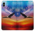 W3841 Pygargue à tête blanche volant dans un ciel coloré Etui Coque Housse et Flip Housse Cuir pour iPhone XS Max