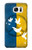 W3857 Colombe de la paix drapeau ukrainien Etui Coque Housse et Flip Housse Cuir pour Samsung Galaxy S7