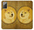 W3826 Dogecoin Shiba Etui Coque Housse et Flip Housse Cuir pour Samsung Galaxy Note 20