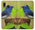 W3839 Oiseau bleu du bonheur Oiseau bleu Etui Coque Housse et Flip Housse Cuir pour Samsung Galaxy A20, Galaxy A30