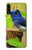 W3839 Oiseau bleu du bonheur Oiseau bleu Etui Coque Housse et Flip Housse Cuir pour Samsung Galaxy A20s