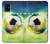 W3844 Ballon de football de football rougeoyant Etui Coque Housse et Flip Housse Cuir pour Samsung Galaxy A41